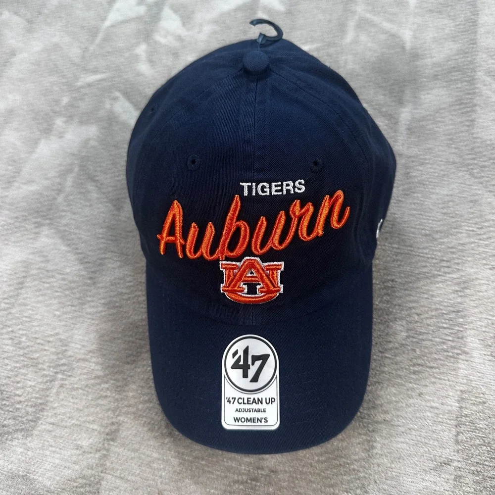 Auburn Tigers 47 Brand Clean Up Hat Navy Blue Adjustable Cap‎ NCAA Collegiate
